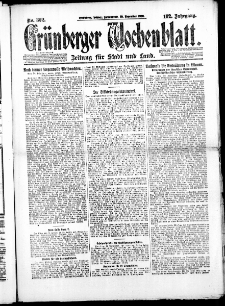 Gr&uuml;nberger Wochenblatt: Zeitung f&uuml;r Stadt und Land, No. 302. ( 25. Dezember 1926 )