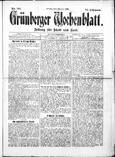 Grünberger Wochenblatt: Zeitung für Stadt und Land, No. 146. (6. Dezember 1910)