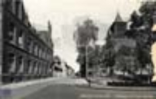 Międzyrzecz / Meseritz; Postamt mit Kath. Kirche