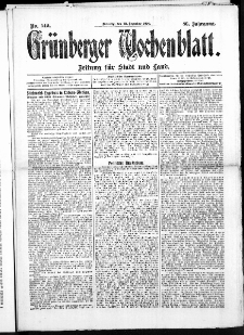 Grünberger Wochenblatt: Zeitung für Stadt und Land, No. 149. (13. Dezember 1910)