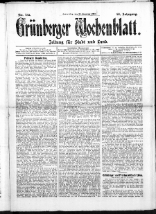 Grünberger Wochenblatt: Zeitung für Stadt und Land, No. 153. (22. Dezember 1910)