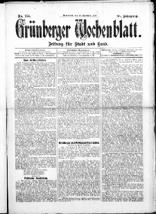 Grünberger Wochenblatt: Zeitung für Stadt und Land, No. 154. (24. Dezember 1910)