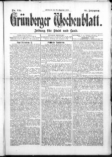 Grünberger Wochenblatt: Zeitung für Stadt und Land, No. 155. (28. Dezember 1910)