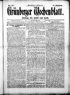 Grünberger Wochenblatt: Zeitung für Stadt und Land, No. 130. (30. Oktober 1913)