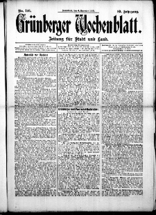 Grünberger Wochenblatt: Zeitung für Stadt und Land, No. 146. (6. Dezember 1913)