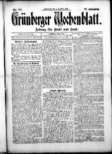 Grünberger Wochenblatt: Zeitung für Stadt und Land, No. 148. (11. Dezember 1913)