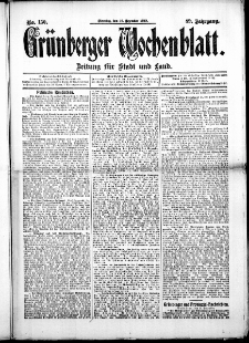 Grünberger Wochenblatt: Zeitung für Stadt und Land, No. 150. (16. Dezember 1913)