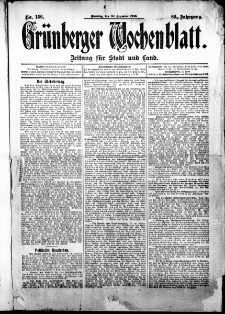 Grünberger Wochenblatt: Zeitung für Stadt und Land, No. 156. (30. Dezember 1913)