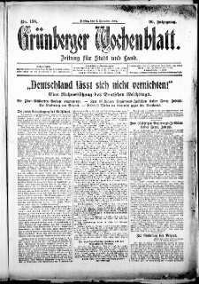 Grünberger Wochenblatt: Zeitung für Stadt und Land, No. 198. (4. Dezember 1914)