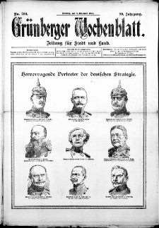 Grünberger Wochenblatt: Zeitung für Stadt und Land, No. 200. (6. Dezember 1914)