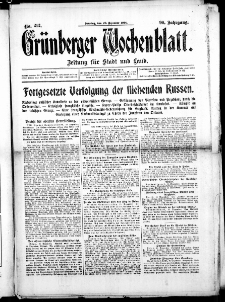 Grünberger Wochenblatt: Zeitung für Stadt und Land, No. 212. (20. Dezember 1914)