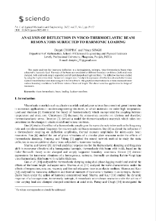 Analysis of deflection in visco-thermoelastic beam resonators subjected to harmonic loading