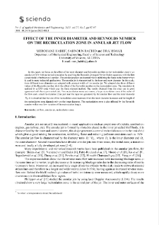 Effect of the inner diameter and Reynolds number on the recirculation zone in annular jet flow