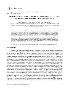Promising wing vibration measurement system using MEMS IMUS and Kalman filter correction