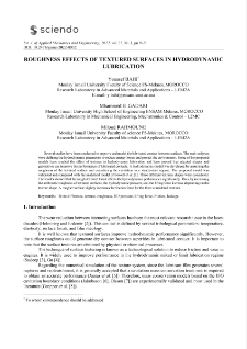 Roughness effects of textured surfaces in hydrodynamic lubrication