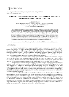 Chaotic assessment of the heave and pitch dynamics motions of air cushion vehicles