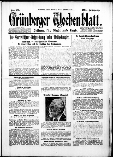 Grünberger Wochenblatt: Zeitung für Stadt und Land, No.29. ( 4. Februar 1930 )