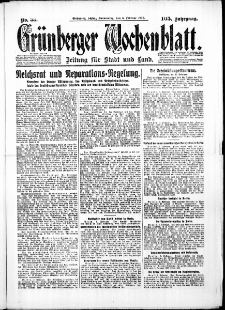 Grünberger Wochenblatt: Zeitung für Stadt und Land, No.31. ( 6. Februar 1930 )