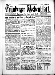 Grünberger Wochenblatt: Zeitung für Stadt und Land, No.41. ( 18. Februar 1930 )