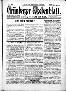 Grünberger Wochenblatt: Zeitung für Stadt und Land, No.47. ( 25. Februar 1930 )