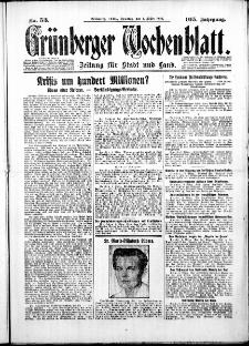 Grünberger Wochenblatt: Zeitung für Stadt und Land, No.53. ( 4. März 1930 )