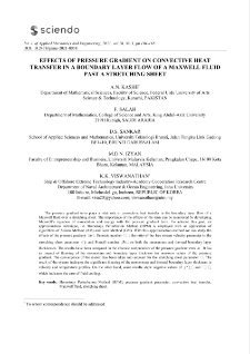 Effects of pressure gradient on convective heat transfer in a boundary layer flow of a Maxwell fluid past a stretching sheet