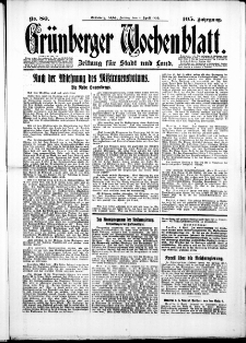 Grünberger Wochenblatt: Zeitung für Stadt und Land, No. 80. ( 4. April 1930 )