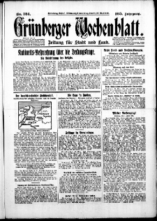 Grünberger Wochenblatt: Zeitung für Stadt und Land, No. 124. ( 28./ 29. Mai 1930 )