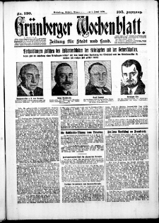 Grünberger Wochenblatt: Zeitung für Stadt und Land, No. 130. ( 5. Juni 1930 )