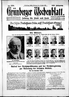 Grünberger Wochenblatt: Zeitung für Stadt und Land, No. 150. ( 30. Juni 1930 )