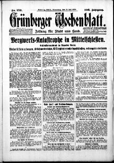 Grünberger Wochenblatt: Zeitung für Stadt und Land, No. 159. ( 10. Juli 1930 )