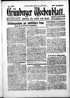 Grünberger Wochenblatt: Zeitung für Stadt und Land, No. 160. ( 11. Juli 1930 )