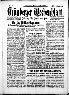 Grünberger Wochenblatt: Zeitung für Stadt und Land, No. 164. ( 16. Juli 1930 )