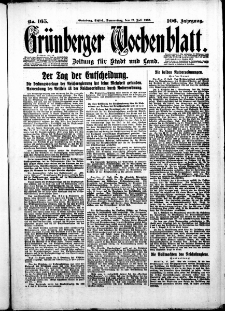 Grünberger Wochenblatt: Zeitung für Stadt und Land, No. 165. ( 17. Juli 1930 )