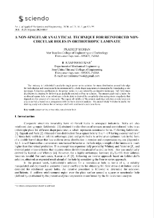 A non-singular analytical technique for reinforced non-circular holes in orthotropic laminate
