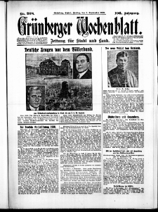 Grünberger Wochenblatt: Zeitung für Stadt und Land, No. 208. ( 5. September1930 )