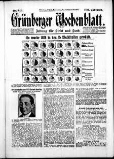 Grünberger Wochenblatt: Zeitung für Stadt und Land, No. 213. ( 11. September 1930 )