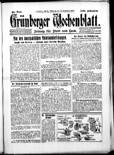 Grünberger Wochenblatt: Zeitung für Stadt und Land, No. 223. ( 23. September 1930 )