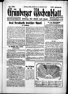 Grünberger Wochenblatt: Zeitung für Stadt und Land, No. 226. ( 26. September 1930 )