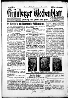 Grünberger Wochenblatt: Zeitung für Stadt und Land, No. 230. ( 1. Oktober 1930 )