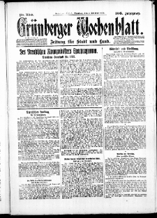 Grünberger Wochenblatt: Zeitung für Stadt und Land, No. 235. ( 7. Oktober 1930 )