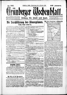 Grünberger Wochenblatt: Zeitung für Stadt und Land, No. 237. ( 9. Oktober 1930 )