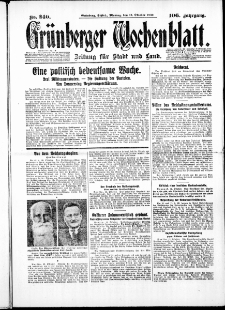 Grünberger Wochenblatt: Zeitung für Stadt und Land, No. 240. ( 13. Oktober 1930 )