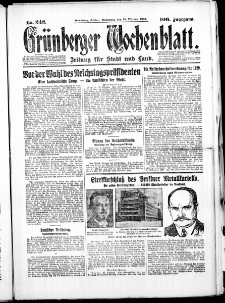 Grünberger Wochenblatt: Zeitung für Stadt und Land, No. 242. ( 15. Oktober 1930 )