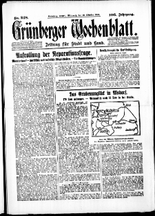 Grünberger Wochenblatt: Zeitung für Stadt und Land, No. 248. ( 22. Oktober 1930 )