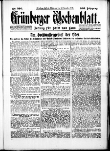 Grünberger Wochenblatt: Zeitung für Stadt und Land, No. 260. ( 5. November 1930 )