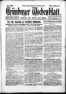 Grünberger Wochenblatt: Zeitung für Stadt und Land, No. 264. ( 10. November 1930 )