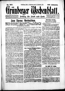 Grünberger Wochenblatt: Zeitung für Stadt und Land, No. 267. ( 13. November 1930 )