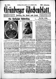 Grünberger Wochenblatt: Zeitung für Stadt und Land, No. 268. ( 14. November 1930 )