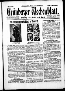 Grünberger Wochenblatt: Zeitung für Stadt und Land, No. 293. ( 15. Dezember 1930 )
